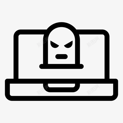 网络犯罪电脑黑客恶意软件图标svg_新图网 https://ixintu.com 恶意软件 电脑黑客 网络安全 网络犯罪