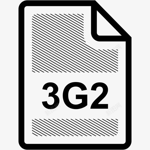 3g2文件扩展名格式图标svg_新图网 https://ixintu.com 3g2文件 扩展名 文件格式 格式 类型