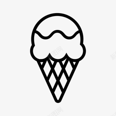 冰淇淋筒食物冰淇淋图标图标