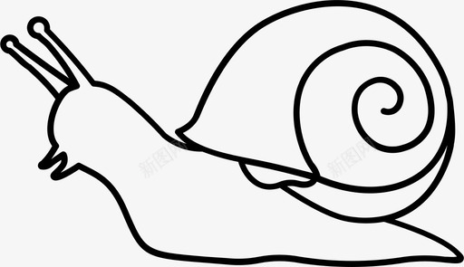 蜗牛淡水陆地图标svg_新图网 https://ixintu.com 昆虫轮廓 海洋 淡水 蜗牛 软体动物 陆地