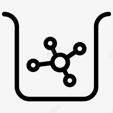 化学品细菌烧杯图标图标