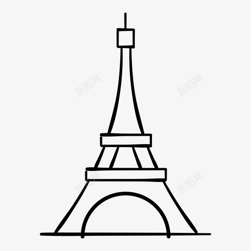 埃菲尔铁塔法国地标图标svg_新图网 https://ixintu.com 地标 埃菲尔铁塔 巴黎 法国