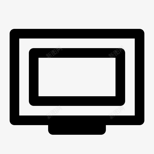 平板电视lcdled图标svg_新图网 https://ixintu.com lcd led 屏幕 平板电视 电脑和电子线路图标 电视