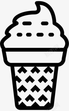 冰淇淋筒庆祝酷图标图标