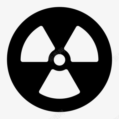 放射性小心有害图标图标