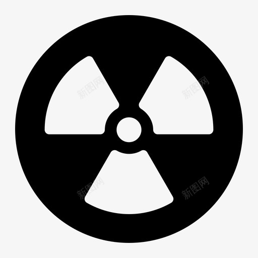 放射性小心有害图标svg_新图网 https://ixintu.com 医药保健固体 小心 放射性 有害 核 污染