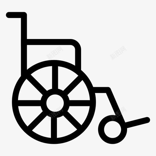 车轮椅子运输图标svg_新图网 https://ixintu.com 旅行 椅子 车轮 车辆 运输 运输线路图标
