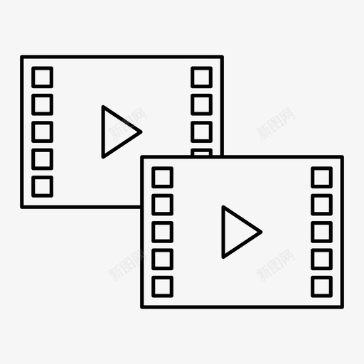 复制多媒体复制电影图标svg_新图网 https://ixintu.com 复制 复制多媒体 文件和文件夹 电影 视频剪辑