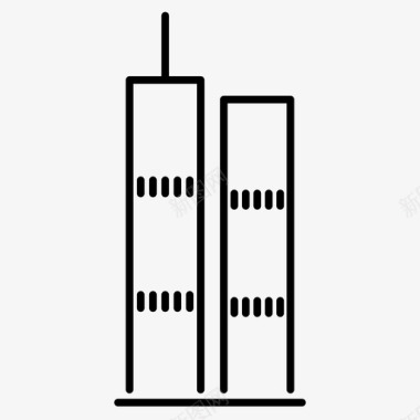 世界贸易中心大厦曼哈顿图标图标