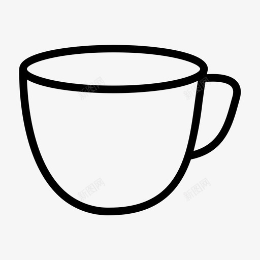 茶杯咖啡水图标svg_新图网 https://ixintu.com 咖啡 水 茶杯