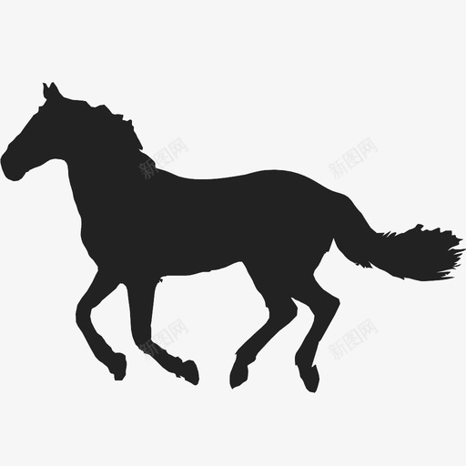 马的动物宠物奔跑图标svg_新图网 https://ixintu.com 奔跑 宠物 马的动物