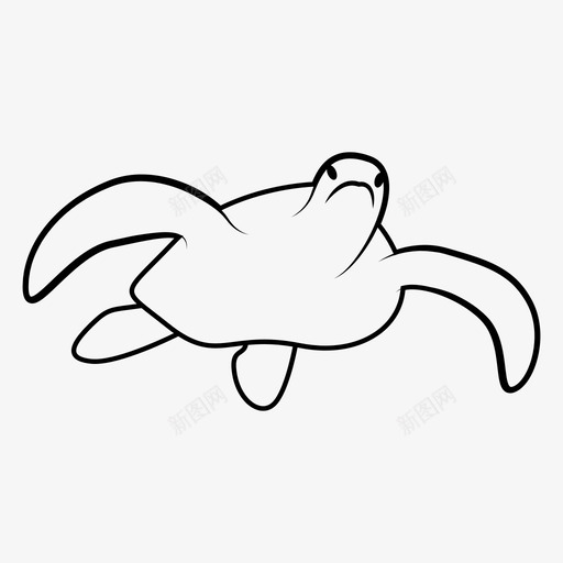 海龟动物海滩图标svg_新图网 https://ixintu.com 动物 海洋 海滩 海龟