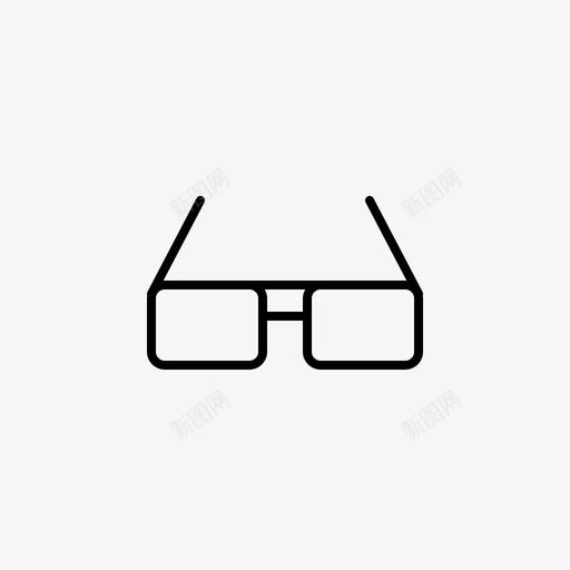 眼镜镜框办公用品图标svg_新图网 https://ixintu.com 办公用品 眼镜 镜框
