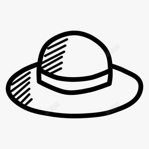 帽子配件时尚图标svg_新图网 https://ixintu.com 夏季 夏季涂鸦 帽子 时尚 穿着 配件