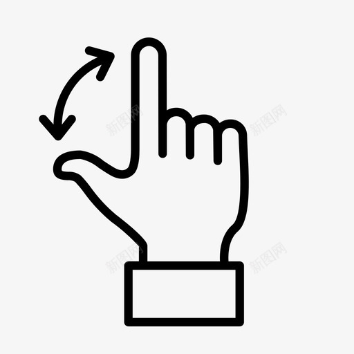 触摸手势手指指令图标svg_新图网 https://ixintu.com 交互 手势 手指 指令 旋转 触摸手势
