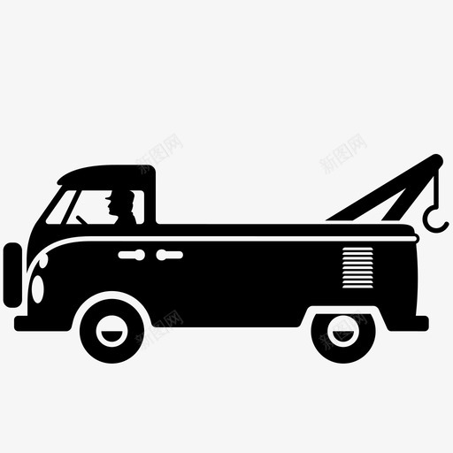 面包车故障提货图标svg_新图网 https://ixintu.com 卡车 提货 故障 车辆 运输 面包车