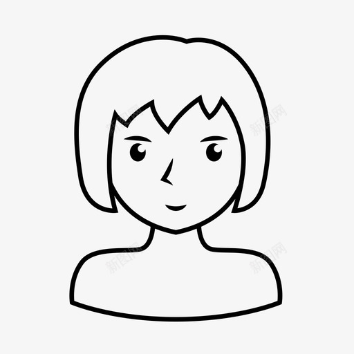 女性头像头发图标svg_新图网 https://ixintu.com 个人资料 头像 头发 女性 用户