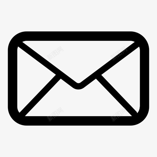 邮件电子邮件信封图标svg_新图网 https://ixintu.com 信封 电子邮件 线性正方形 邮件