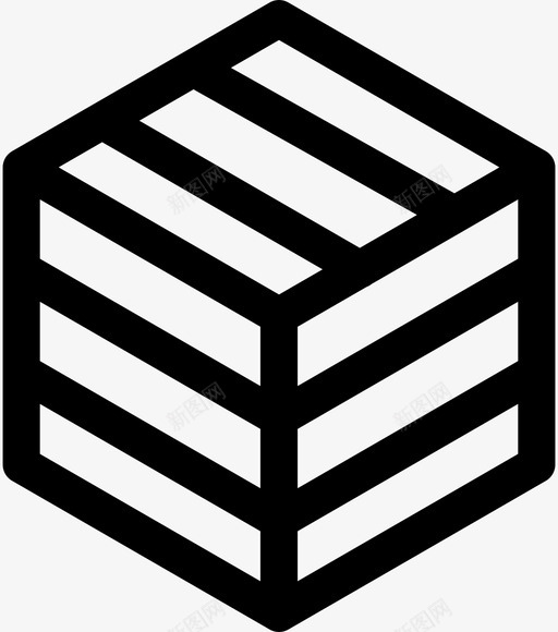 六面体盒子装饰图标svg_新图网 https://ixintu.com 六面体 几何形状 图案 盒子 装饰 设计