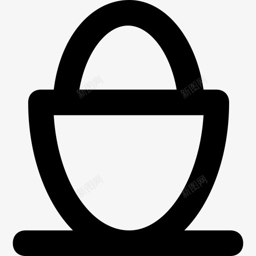 鸡蛋杯煮鸡蛋早餐图标svg_新图网 https://ixintu.com 厨房 早餐 煮鸡蛋 食物平滑线图标 鸡蛋杯