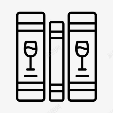 葡萄酒书籍鉴赏家品酒师图标图标
