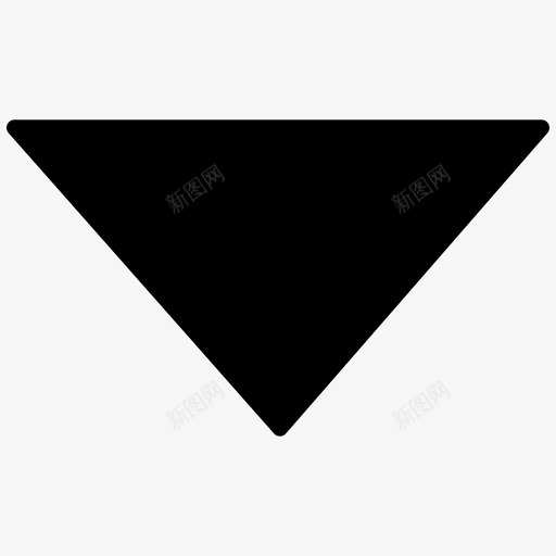向下箭头方向三角形图标svg_新图网 https://ixintu.com 三角形 向下箭头 方向 界面元素图示符