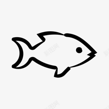 鱼动物诱饵图标图标