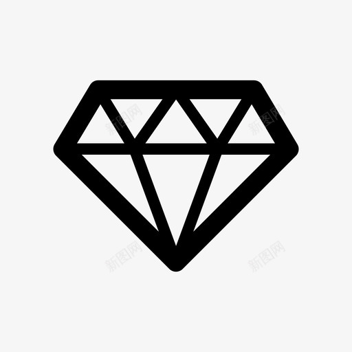 钻石钻石宝石溢价图标svg_新图网 https://ixintu.com 价值 溢价 钻石 钻石宝石