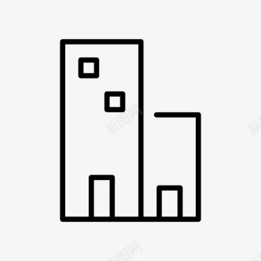建筑物公寓银行图标图标