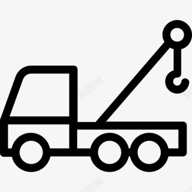 拖车货物起重机图标图标
