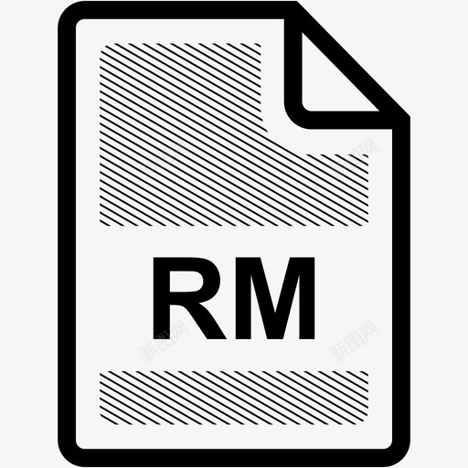 rm文件扩展名格式图标svg_新图网 https://ixintu.com rm文件 扩展名 文件格式 格式 类型