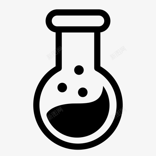 圆底烧瓶化学实验图标svg_新图网 https://ixintu.com 化学 圆底烧瓶 实验 实验室 科学
