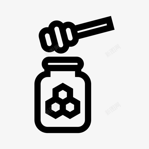 蜂蜜养蜂场蜜蜂图标svg_新图网 https://ixintu.com 养蜂场 农场轮廓图标集 甜蜜 蜂巢 蜂蜜 蜜蜂