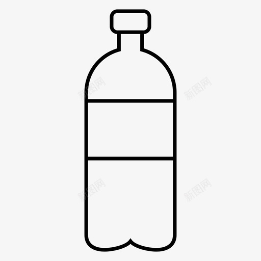 瓶子饮料塑料图标svg_新图网 https://ixintu.com 回收 塑料 水 瓶子 苏打水 饮料