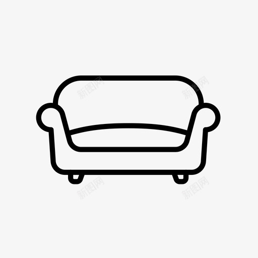 沙发舒适家具图标svg_新图网 https://ixintu.com 内饰 家具 家居 沙发 舒适