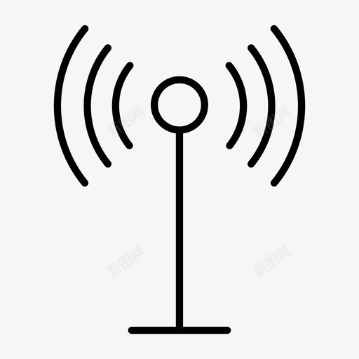 无线连接信号无线信号图标svg_新图网 https://ixintu.com 信号 无线信号 无线连接