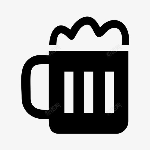 啤酒饮料食物图标svg_新图网 https://ixintu.com 啤酒 杯子 食物 饮料