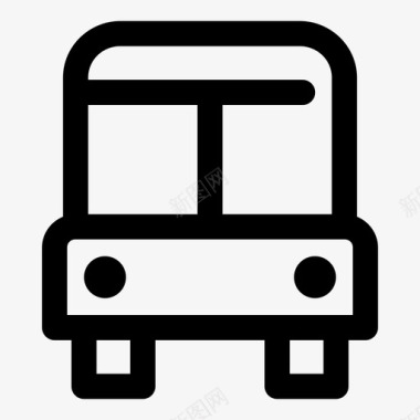 公共汽车学校班车图标图标