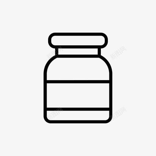 罐子瓶子玻璃图标svg_新图网 https://ixintu.com 果酱 玻璃 瓶子 罐子