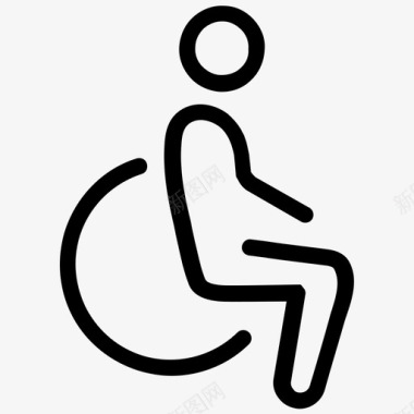 残疾无障碍残疾人图标图标