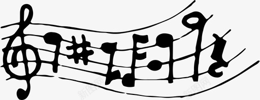 音符古典和声图标svg_新图网 https://ixintu.com 乐器 古典 和声 旋律 木棍 歌曲 音符