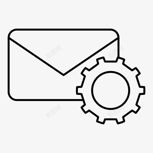 信件信封装备图标svg_新图网 https://ixintu.com 信件 信封 信息 装备 设置