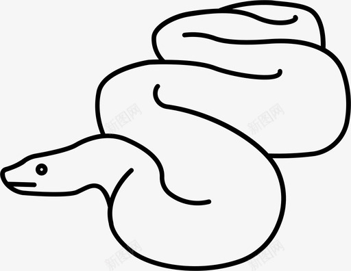 水蟒蟒蛇巨蟒图标svg_新图网 https://ixintu.com 巨蟒 水蟒 爬行动物两栖类轮廓 蟒蛇