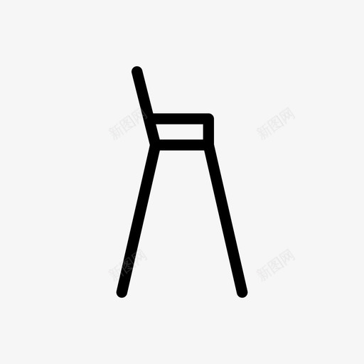 高脚椅婴儿椅婴儿座椅图标svg_新图网 https://ixintu.com 婴儿座椅 婴儿椅 短住公寓 高脚椅