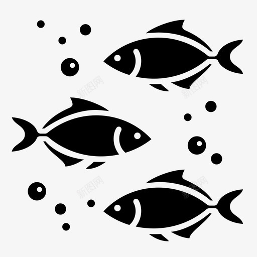 鱼类水族馆海鲜图标svg_新图网 https://ixintu.com 夏季 水族馆 海鲜 游泳 鱼类