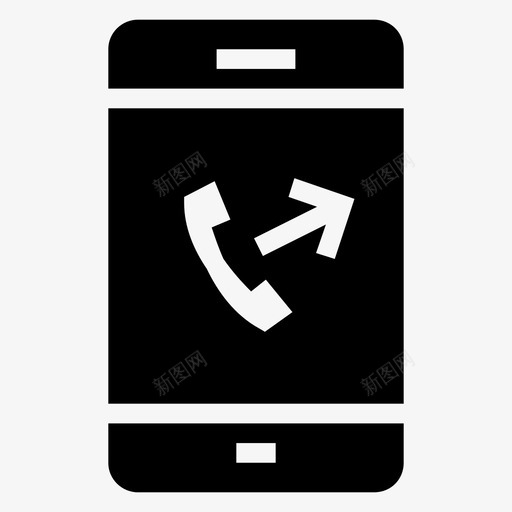 移动呼叫iphone图标svg_新图网 https://ixintu.com iphone 传出 呼叫 智能手机 移动 移动功能glyphs