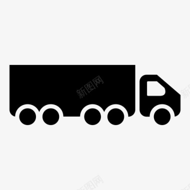 长卡车移动运输图标图标