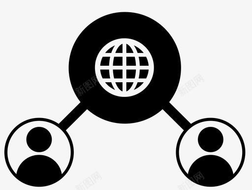 连接世界目标聊天图标svg_新图网 https://ixintu.com 全局 对话 目标 聊天 连接世界