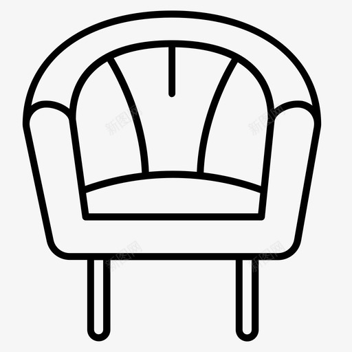 沙发装饰家具图标svg_新图网 https://ixintu.com 家具 家居 沙发 沙发系列 装饰