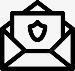 信件安全信封信件邮件图标高清图片